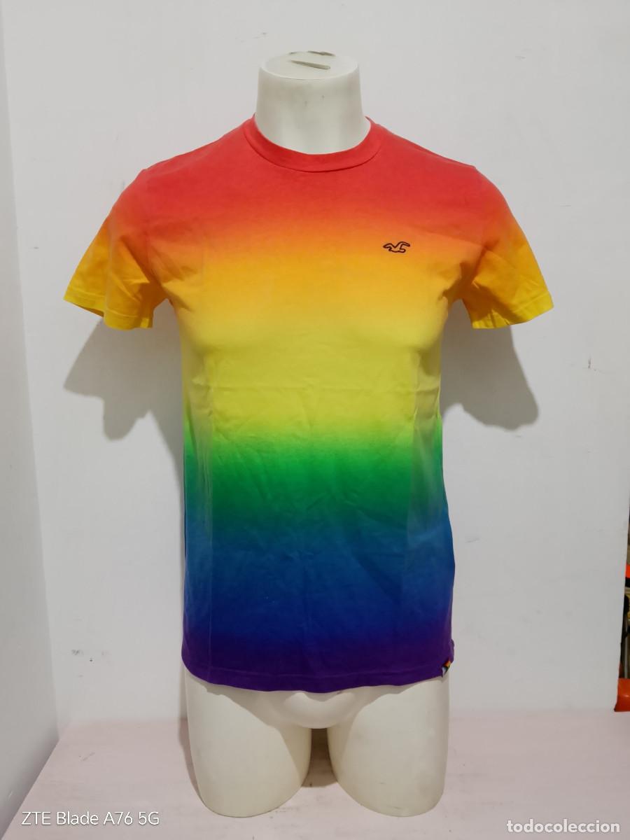 Coleccionismo deportivo: Hollister camiseta shirt arcoiris colores colours s 49cts