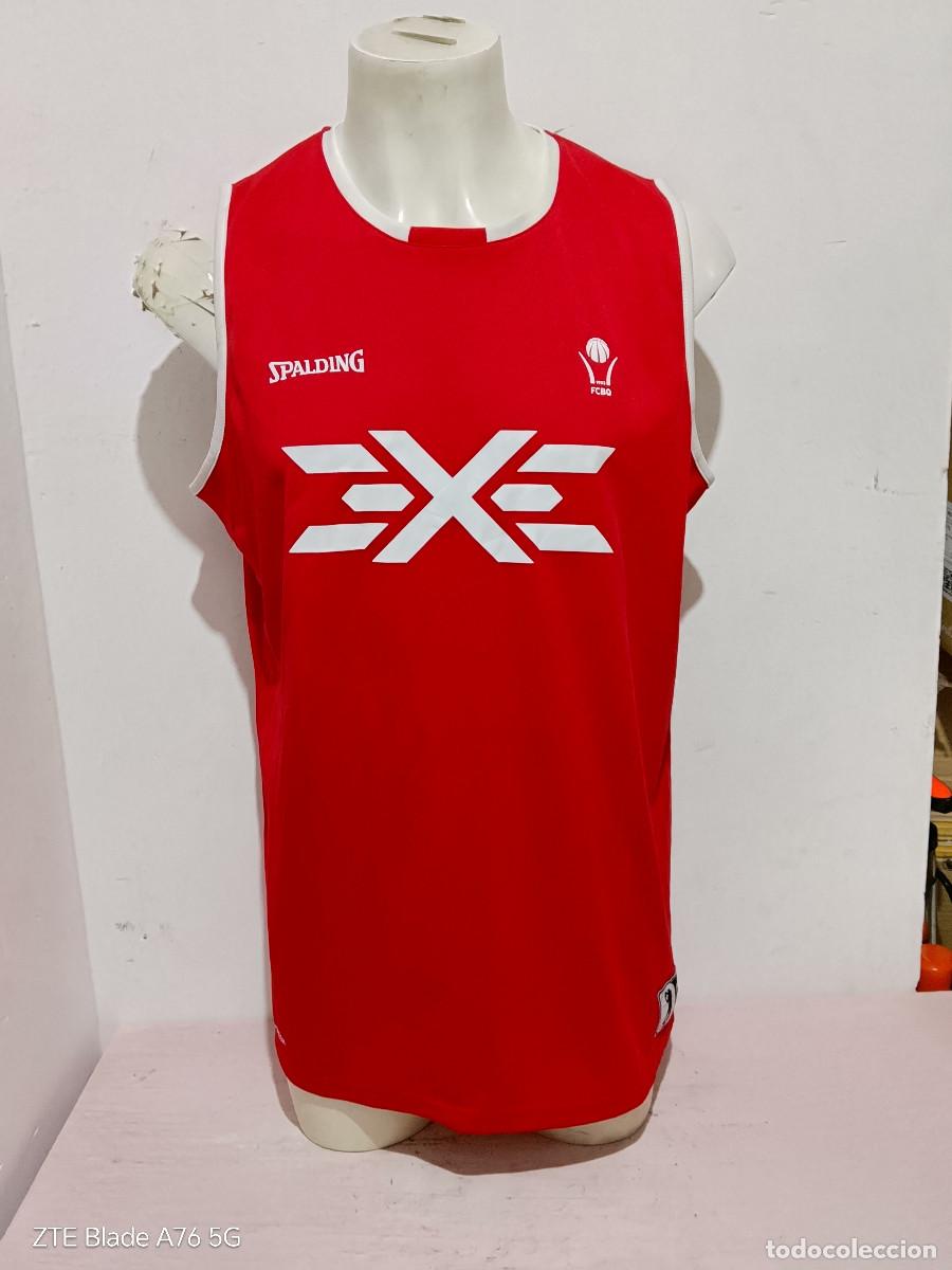 Coleccionismo deportivo: Federacion Catalana de Basquet basquetbol catalunya match worn L 62cts