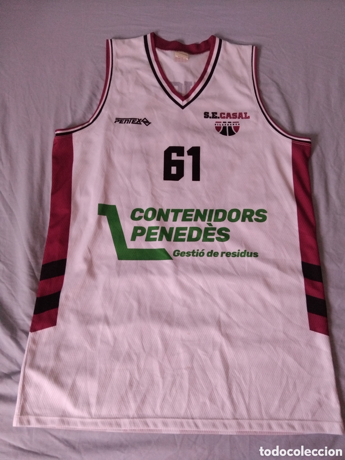 Coleccionismo deportivo: Camiseta S.E Casal Vilafranca match worm talla L