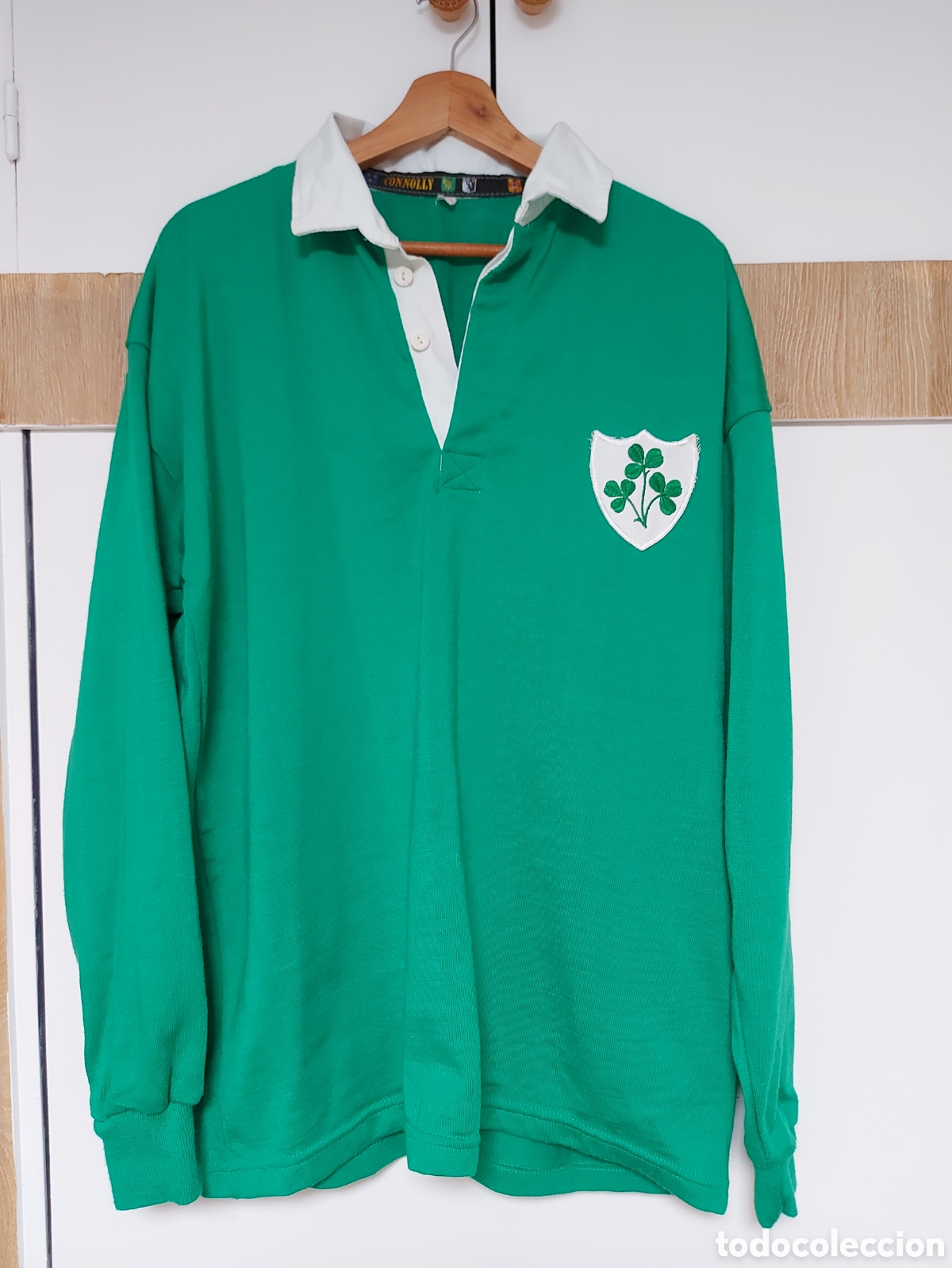 Coleccionismo deportivo: Vintage 90s Connolly Ireland Rugby Jersey XL &ndash; Made in Ireland