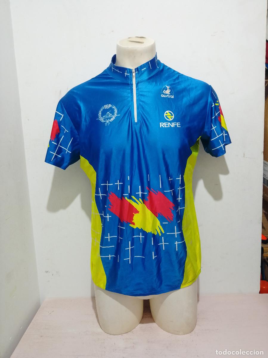 Coleccionismo deportivo: 1990 Federacion Espa&ntilde;a Spain Patin Vela regatta maillot watersports vintage xl 54cts