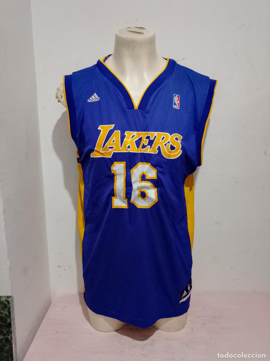 Coleccionismo deportivo: Los Angeles Gasol Lakers camiseta basketball basket NBA basquet shirt 62x87cts L