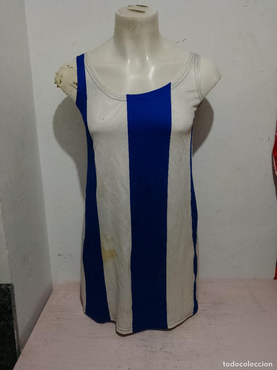 Coleccionismo deportivo: RCD Espanyol 1970 vintage camiseta blanquiazul basketball basquet shirt camiseta L 48cts