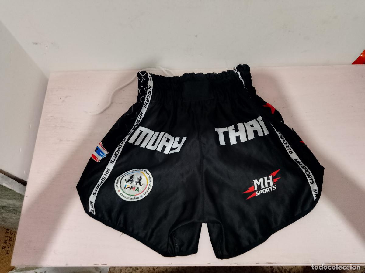 Coleccionismo deportivo: Muay Thai Morocco fighter Tournament match maroc shorts pantalon Luchador Marroqui M