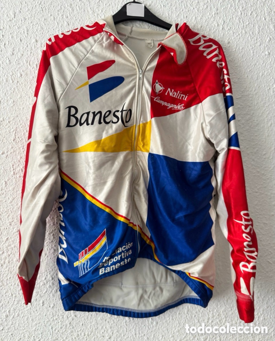 Coleccionismo deportivo: Antiguo maillot de ciclismo Banesto marca italiana Nalini TALLA -3-