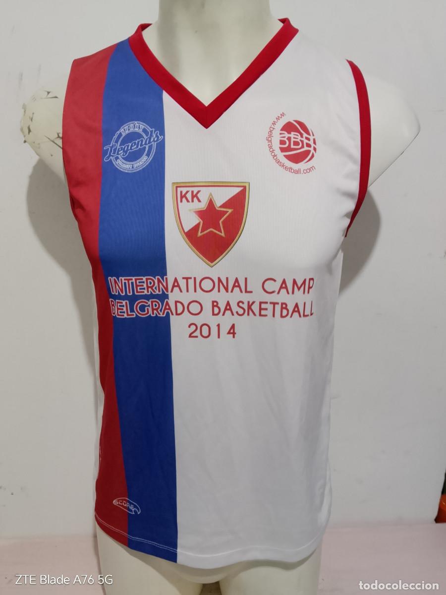 Coleccionismo deportivo: Crvena Zvezda Basket Spain basketball campus shirt camiseta Serbia Srbija S 50x86cts