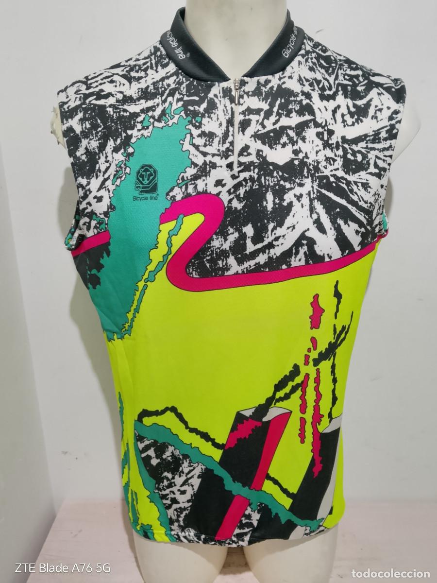 Coleccionismo deportivo: Bicycle line 1990 chaleco maillot ciclismo ciclista vintage xxxl 55cts