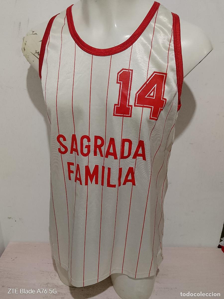 Coleccionismo deportivo: 1980 Sagrada Familia Barcelona basquet vintage camiseta shirt basketball L 54cts