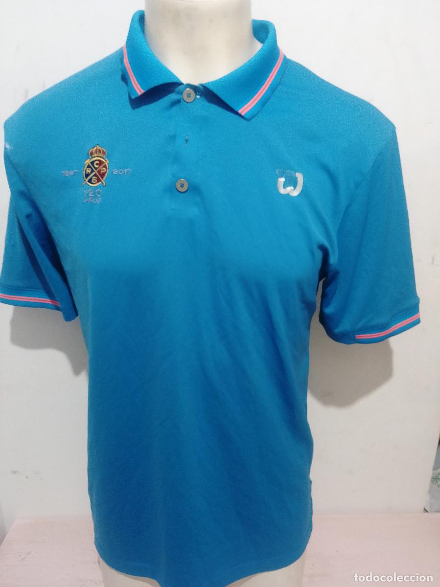 Coleccionismo deportivo: Real Club de Polo barcelona camiseta polo shirt field hoquei hierba hockey L 57cts (tara)
