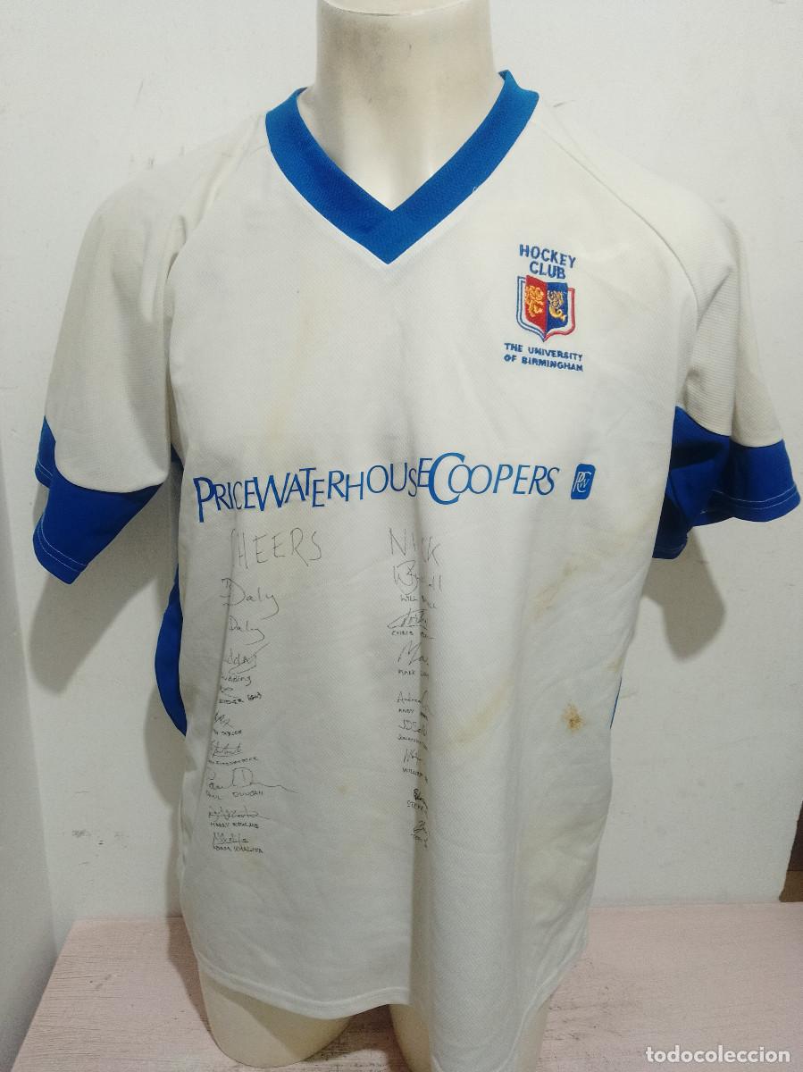 Coleccionismo deportivo: University of Birmingham Hockey club shirt camiseta signed players team L