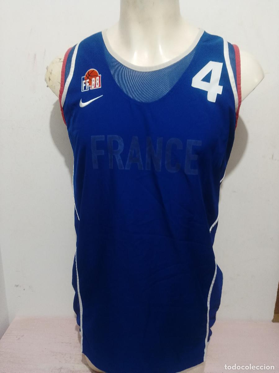 Coleccionismo deportivo: France match worn basketball shirt camiseta Francia Basket basquet 54x83cts L