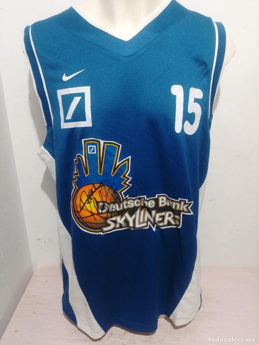 Coleccionismo deportivo: Deutsche Bank Skyliners Basketball bundesliga germany match worn trikot shirt deutschland xl 64cts