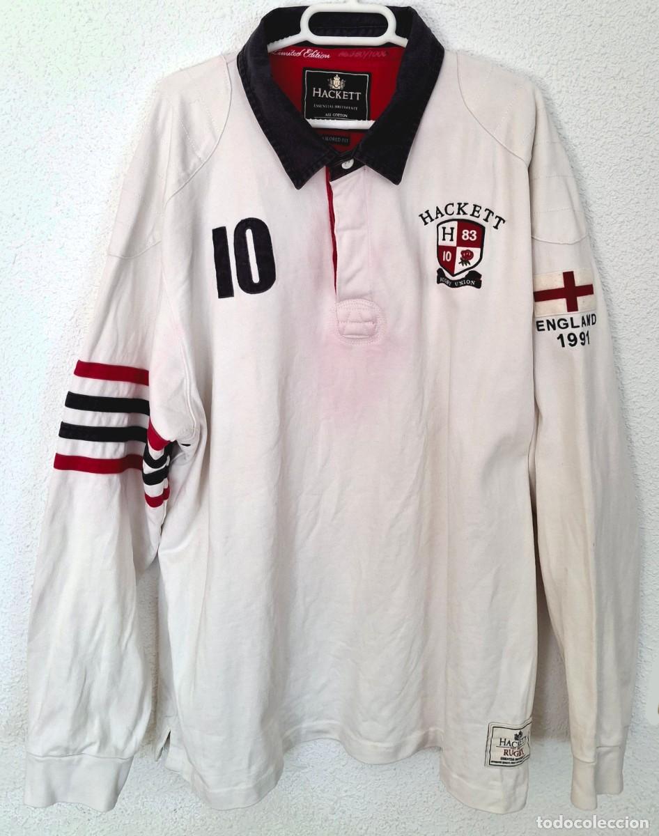 Coleccionismo deportivo: Polo Rugby vintage Hackett London Limited Edition 580/1000 England 1991 Talla XXLarge