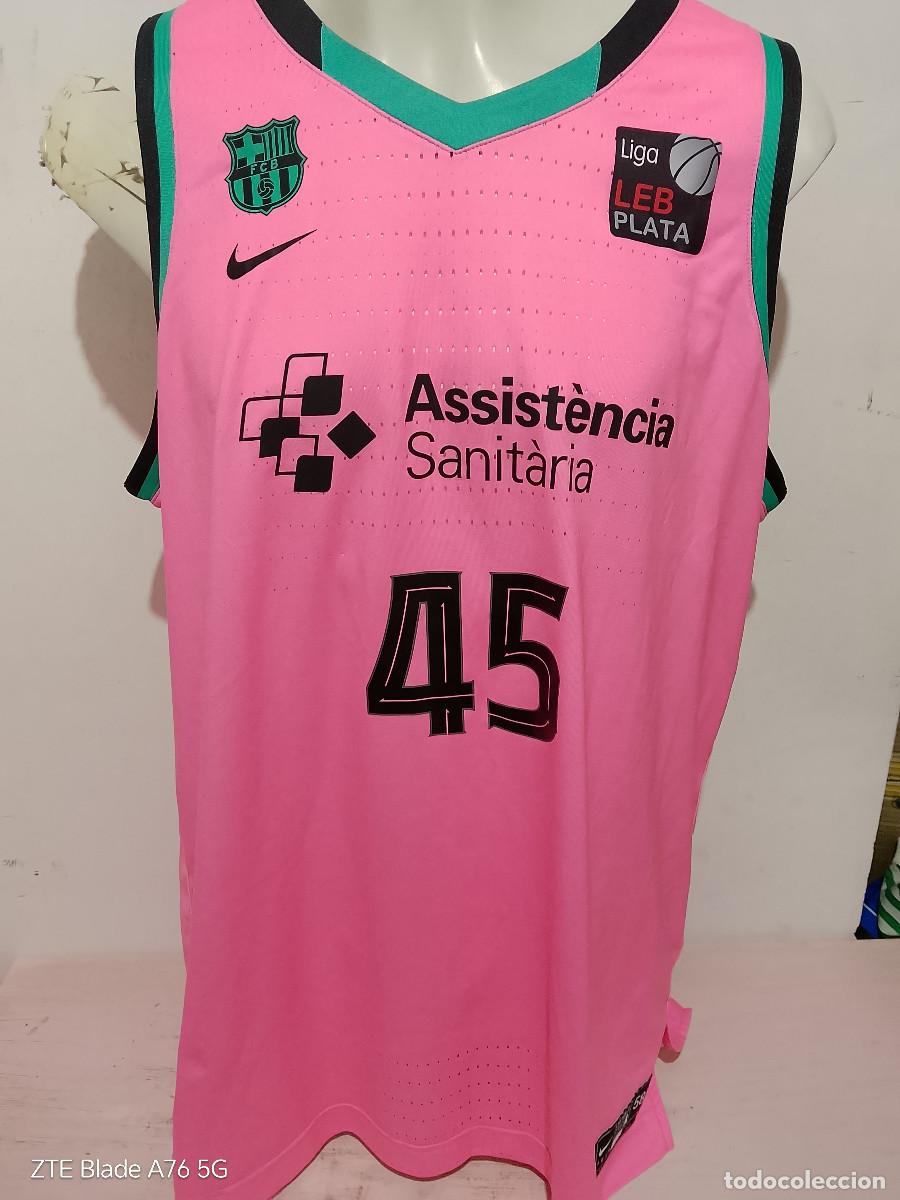 Coleccionismo deportivo: Teodor Simic Macedonia player FC Barcelona basketball shirt camiseta basket basquet match 88x92cts