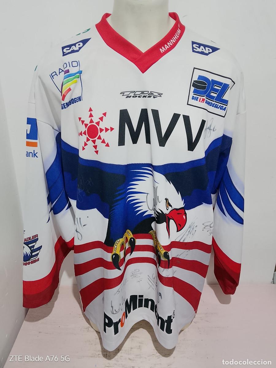 Coleccionismo deportivo: Ice Hockey Die Adler Manheim Germany Signed deutschland camiseta jersey Hielo xl