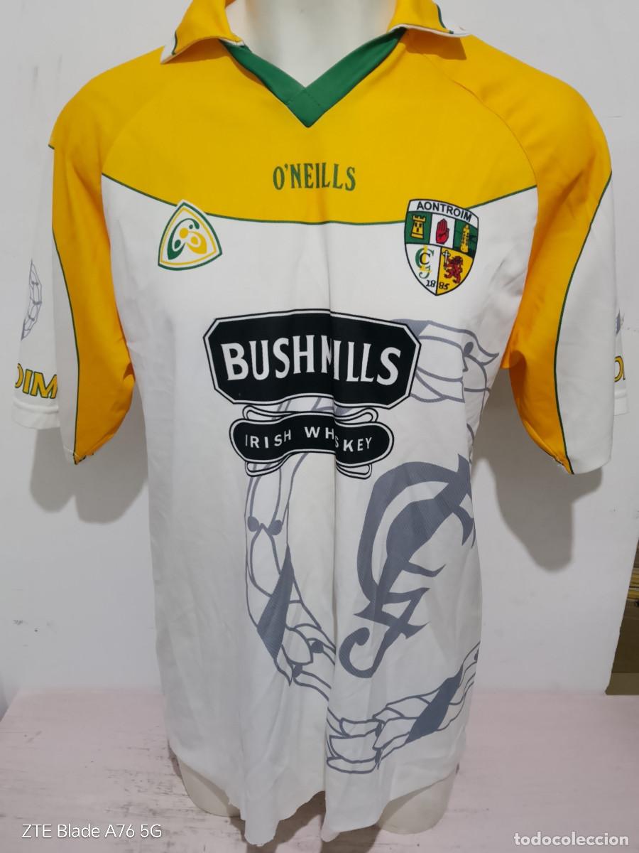 Coleccionismo deportivo: Antrim GAA Aontroim gaelic football north ireland shirt camiseta irish L 62cts
