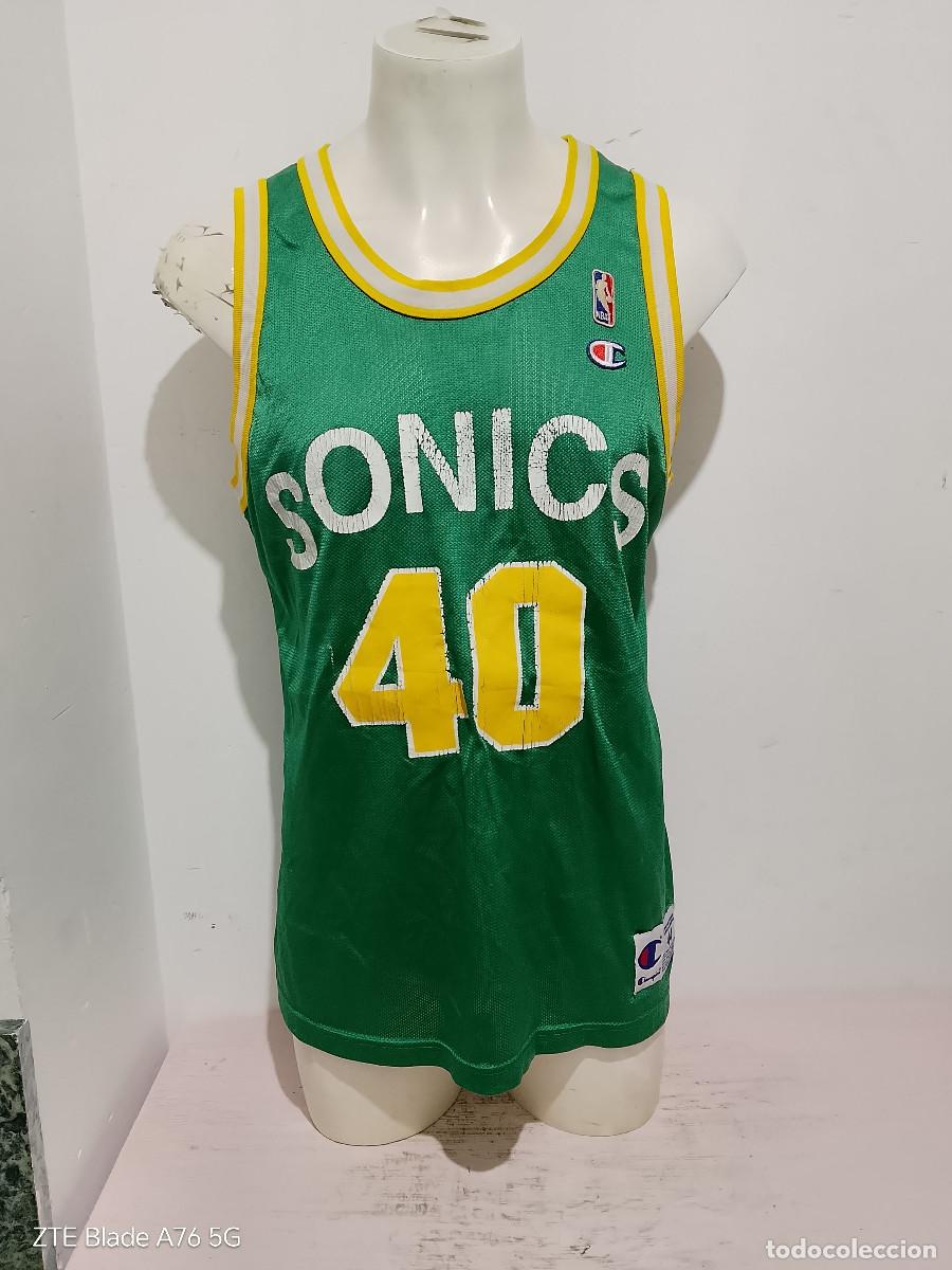 Coleccionismo deportivo: Seattle SuperSonics vintage champion nba basketball basket camiseta shirt xl 57x79cts