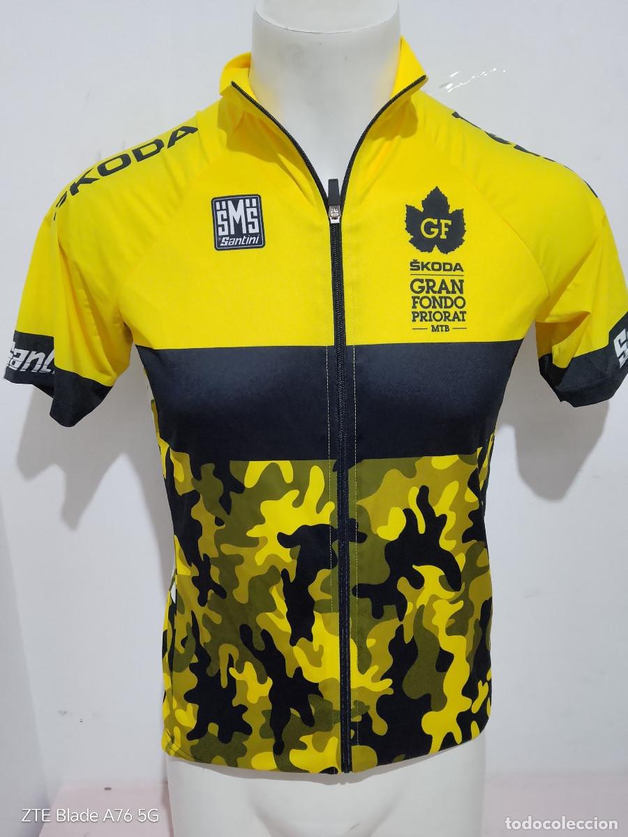 Coleccionismo deportivo: &Scaron;koda Gran Fondo Priorat Santini maillot ciclismo ciclista catalunya s 47cts
