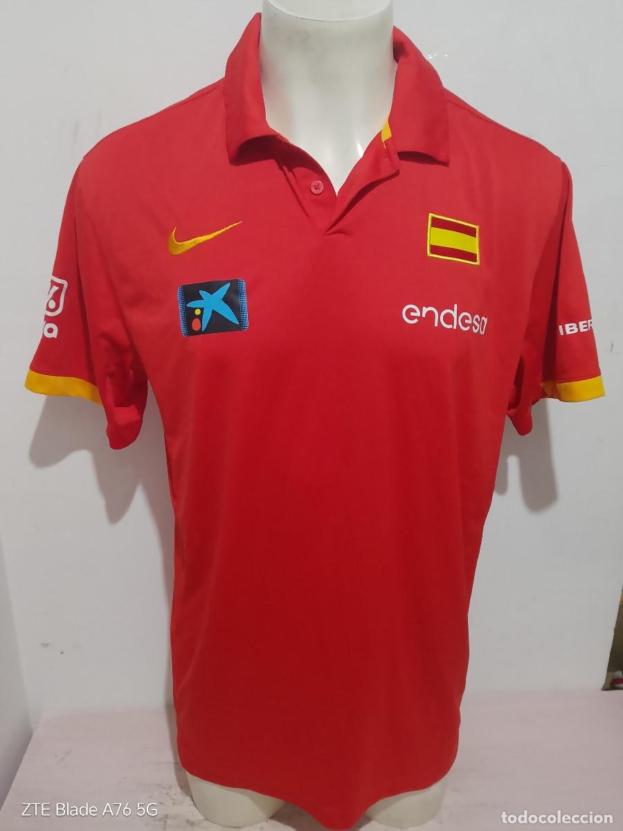 Coleccionismo deportivo: Espa&ntilde;a Spain seleccion basket basketball polo camiseta shirt basquet L 60cts