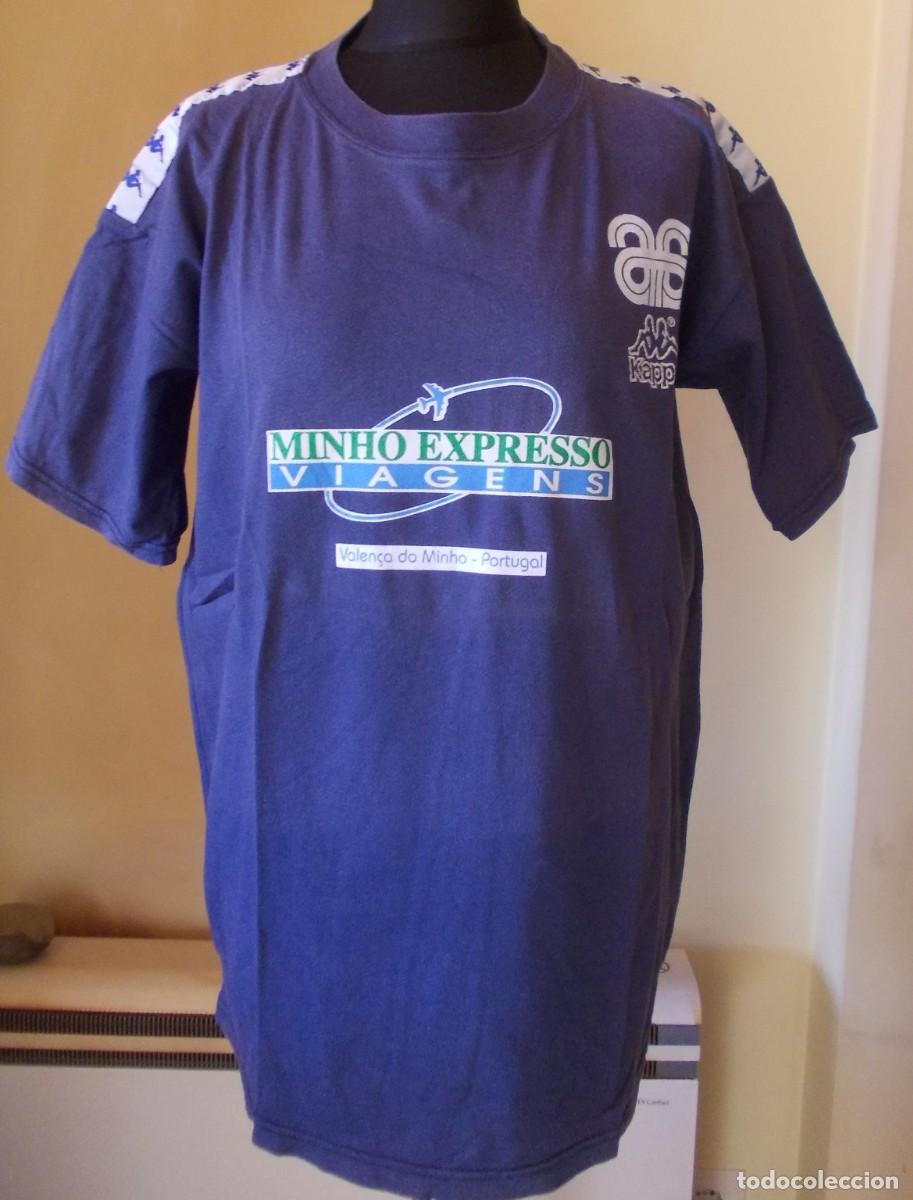 Sports collectibles: Camiseta Kappa vintage azul publicidad Arlequin Minho Viagens deporte ropa retro algodon manga 90