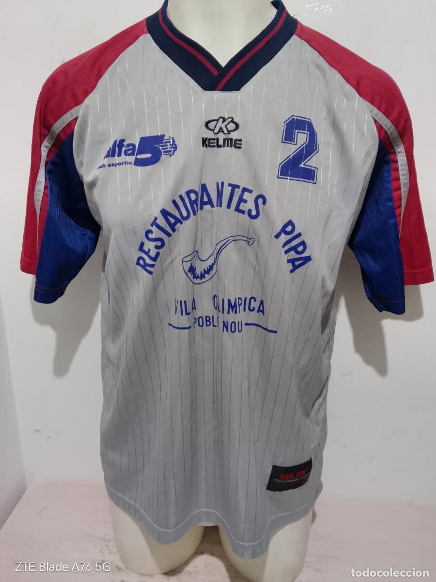 Coleccionismo deportivo: CE Alfa5 futbol sala Poble Nou Vila Olimpica vintage club camiseta L