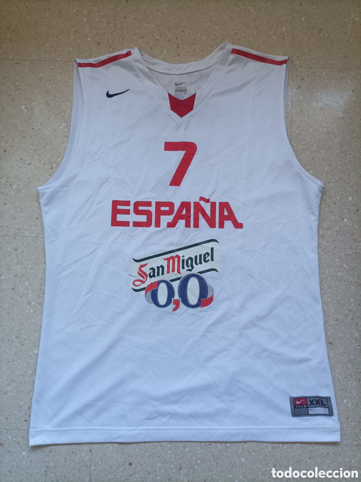 Collectionnisme sportif: Match worn Selecci&oacute;n Espa&ntilde;ola de Baloncesto 3x3 Europeo Juan Vasco Talle XXL Nike