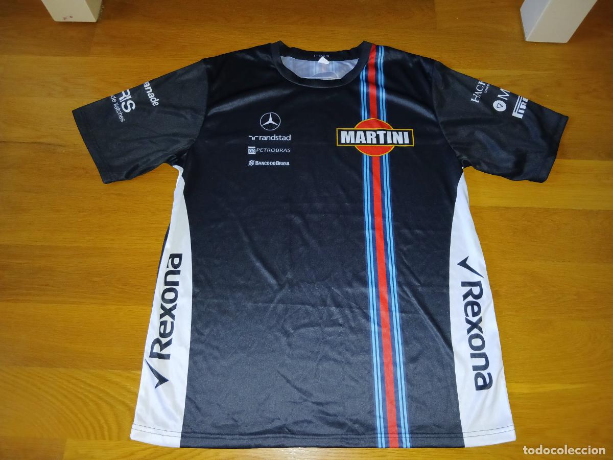 Sports collectibles: Camiseta deporte. Williams mercedes, F&oacute;rmula 1, publicidad Martini, talla 2XL