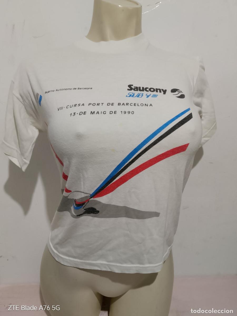 Sammelleidenschaft Sport: Cursa Port de Barcelona 1990 camiseta running vintage shirt chica mujer girl woman M 48cts