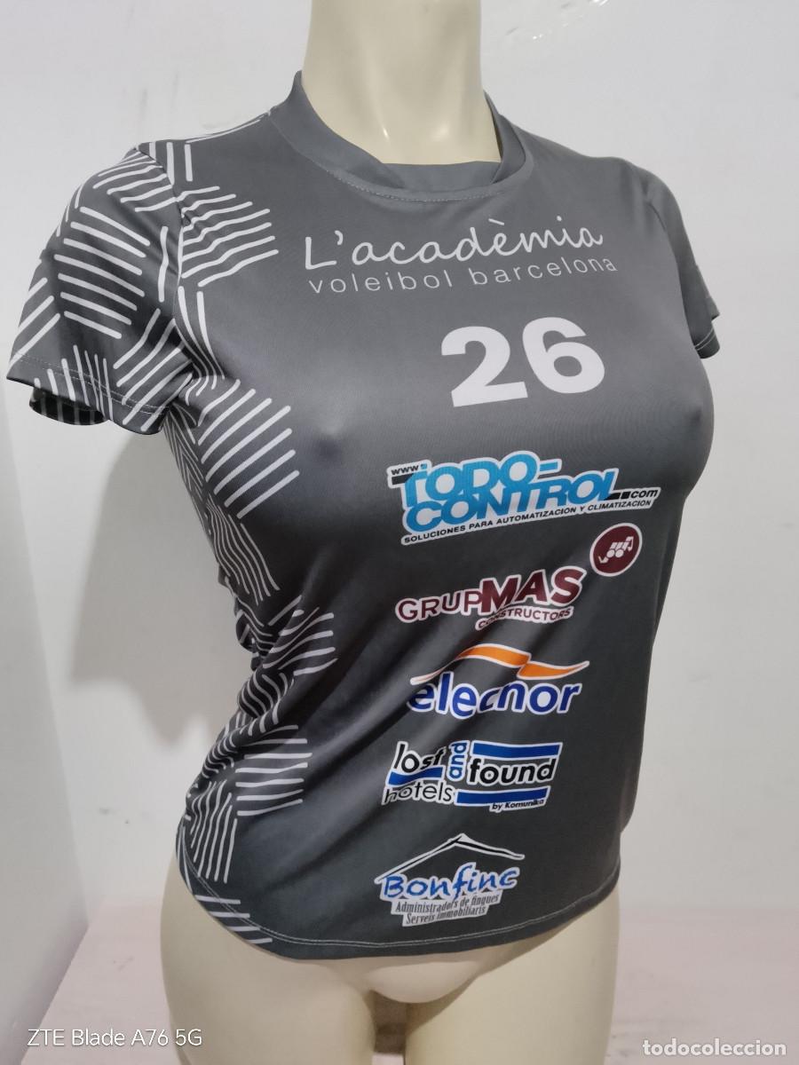Colecionismo desportivo: Academia Volleyball Barcelona shirt voleibol camiseta girl woman chica mujer M 45cts