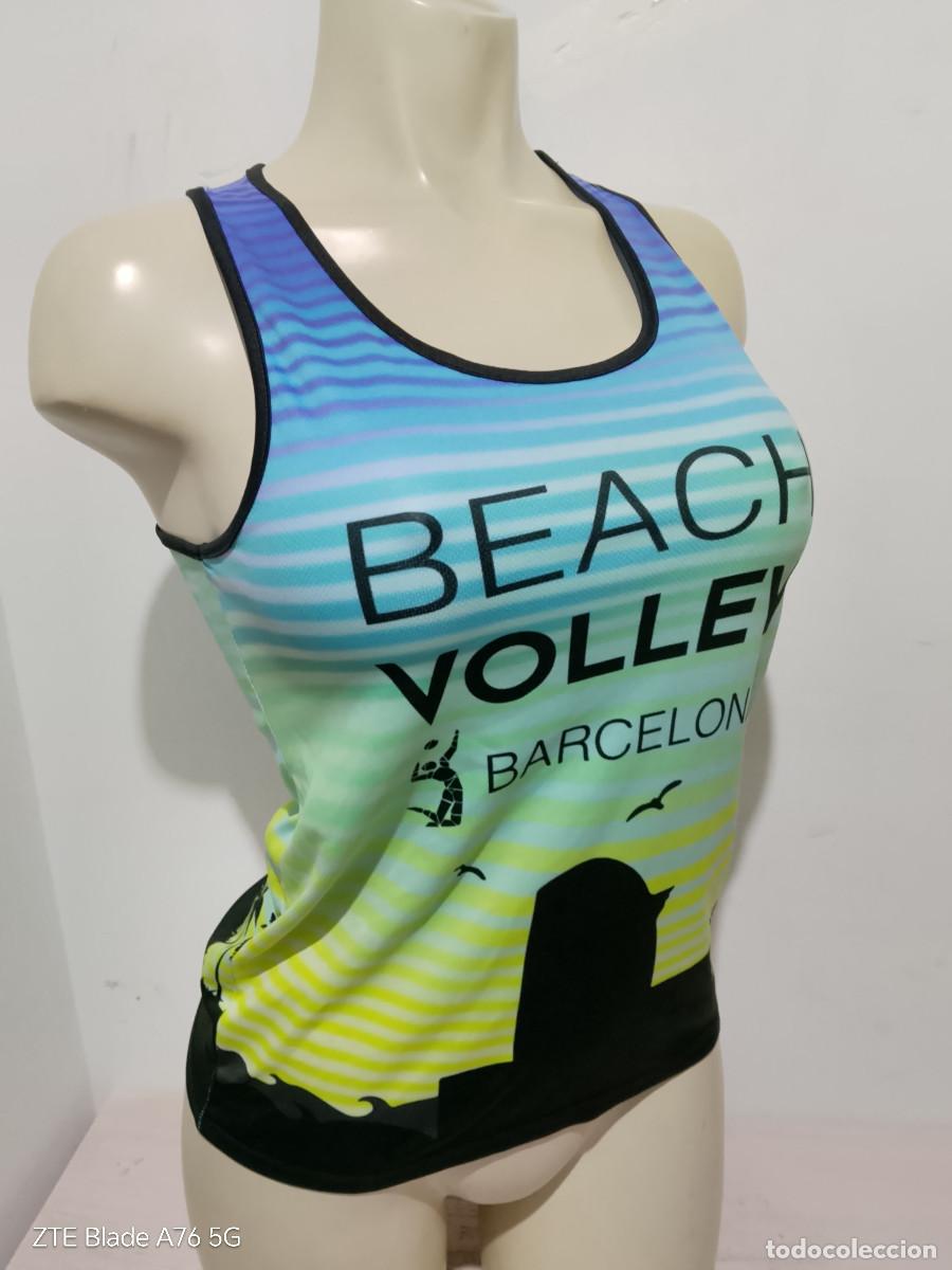 Colecionismo desportivo: Beach Volley Barcelona Hotel Wela luxe shirt camiseta voleibol chica mujer girl woman m 43cts