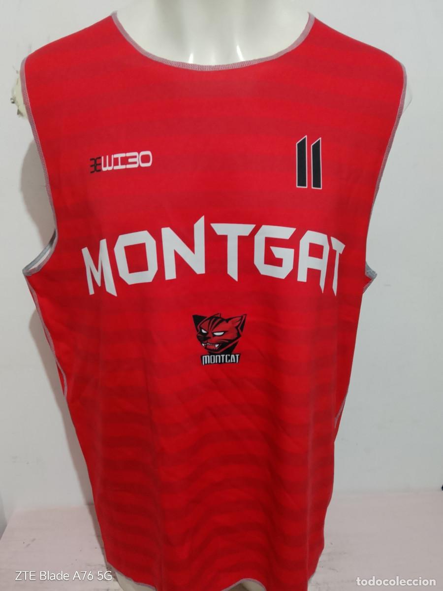 Coleccionismo deportivo: Montgat Redgats basquet catalunya camiseta 63x82cts basketball