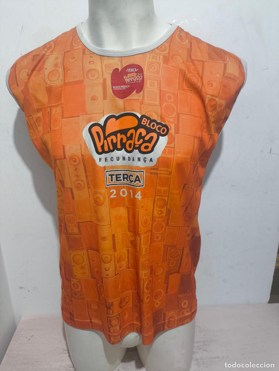Coleccionismo deportivo: Bloco Pirra&ccedil;a Fecundan&ccedil;a Brasil Fest festival music shirt camiseta desfile 57x67cts volleyball