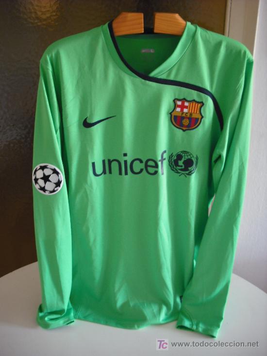 Sports collectibles: AUTENTICA CAMISETA F.C. BARCELONA MATCH UNWORN VICTOR VALDES CHAMPIONS 08-09