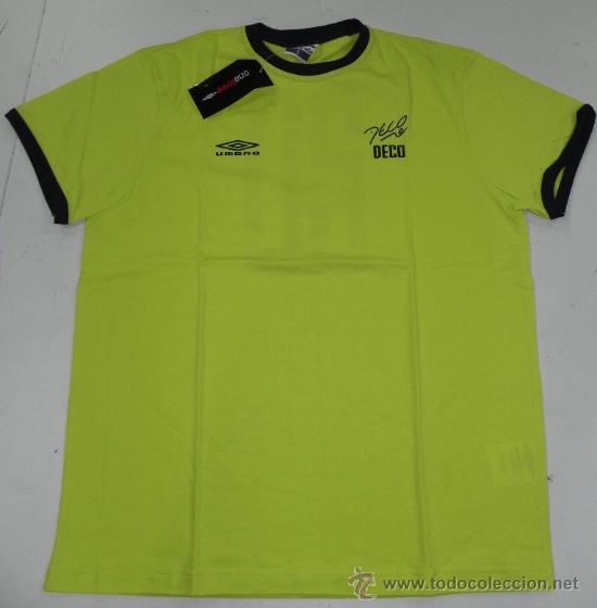 Collezionismo sportivo: CAMISETA DEL JUGADOR DECO, JUGADOR DEL BARCELONA F.C., FUTBOL, MARCA UMBRO, TALLA L., A ESTRENAR, CO
