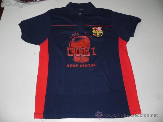 Collezionismo sportivo: CAMISETA DE CAFE BAR CUB I, PE&Ntilde;A BARCELONISTA DE VALLADOLID, , SIN USO, TALLA GRANDE.