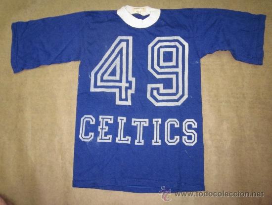 Colecionismo desportivo: CAMISETA AZUL DE LOS CELTICS,FUTBOL,FINALES A&Ntilde;OS 60,A ESTRENAR