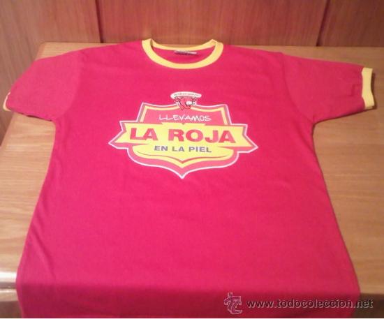 Colecionismo desportivo: Camiseta selecci&oacute;n espa&ntilde;ola [Llevamos la roja en la piel]
