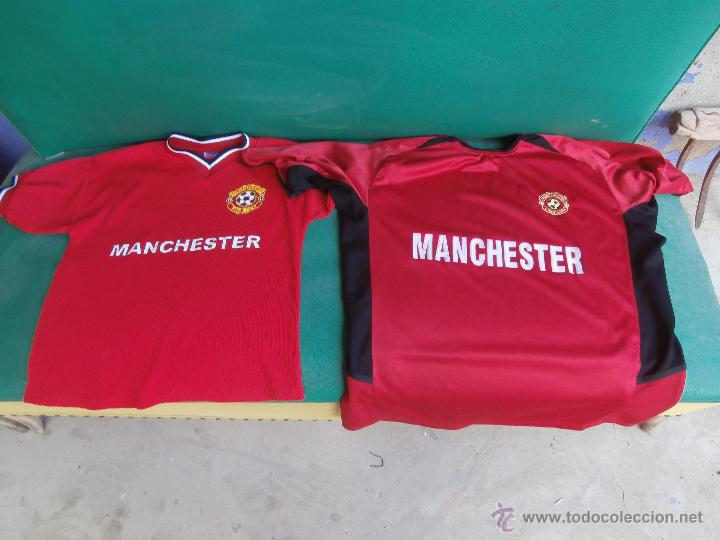 Collezionismo sportivo: 2 camisetas de futbol del manchester united de mercadillo