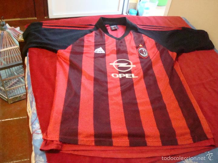 Collezionismo sportivo: camiseta del milan adidas doble forro publicidad opel talla m