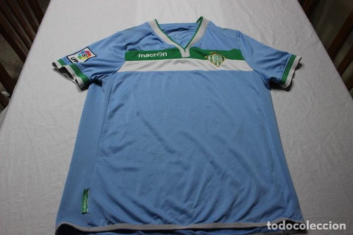 Collezionismo sportivo: CAMISETA DE FUTBOL REAL BETIS MARCA MACRON TALLA 16 A&Ntilde;OS (48X65) DETRAS YERAY  SHIRT VINTAGE