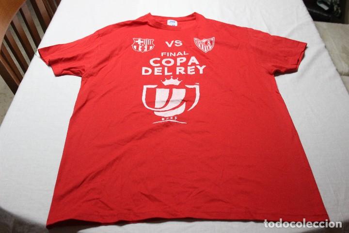 Collezionismo sportivo: CAMISETA DE ALGODON DE LA FINAL DE LA COPA DEL REY 2016 F.C. BARCELONA Y SEVILLA F.C.