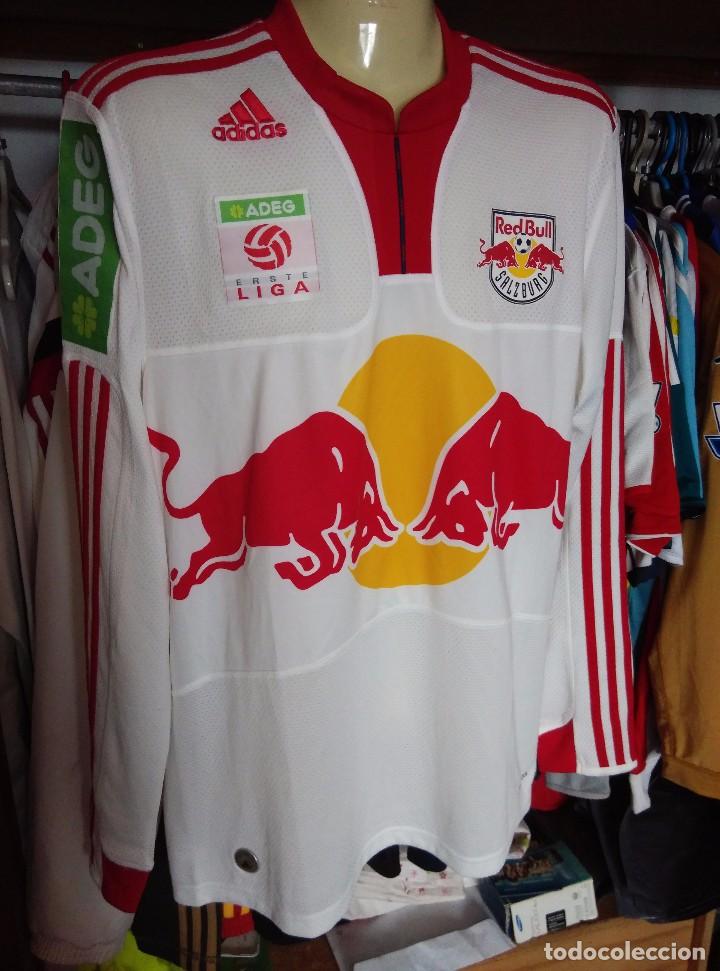 Sports collectibles: Original | Futbol | Talla M | Camiseta del Red Bull Salzburgo MATCH WORN #4 KARNER