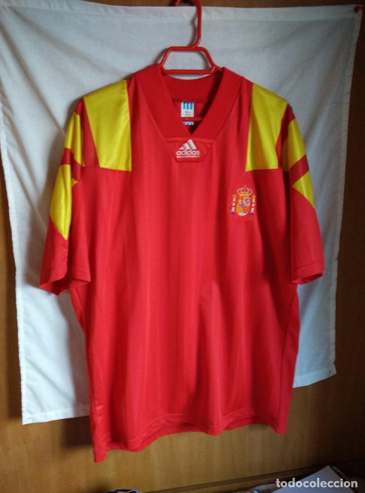 Coleccionismo deportivo: Original | Futbol | Talla XL | Camiseta de la seleccion de Espa&ntilde;a a&ntilde;os 90