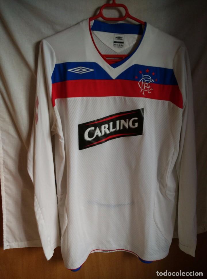 Coleccionismo deportivo: Original | Futbol | Talla L | PLAYER ISSUE/Worn Camiseta del Glasgow Rangers #10 NACHO NOVO