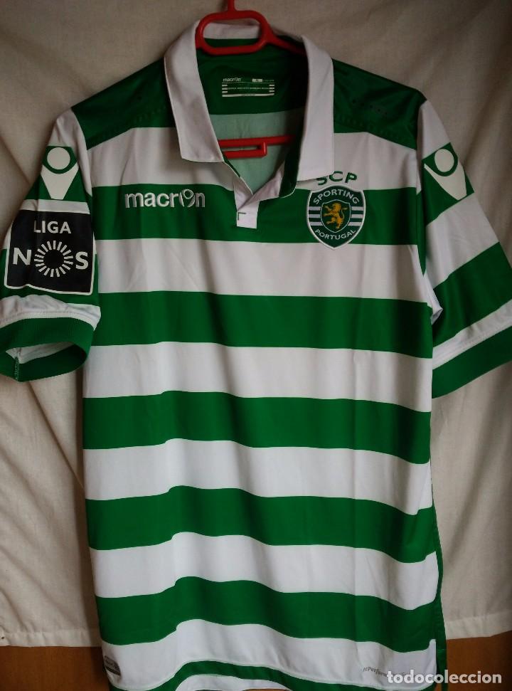 Coleccionismo deportivo: ORIGINAL | FUTBOL | TALLA XL | CAMISETA DEL SPORTING DE PORTUGAL LISBOA #9 SLIMANI PLAYER ISSUE/WORN