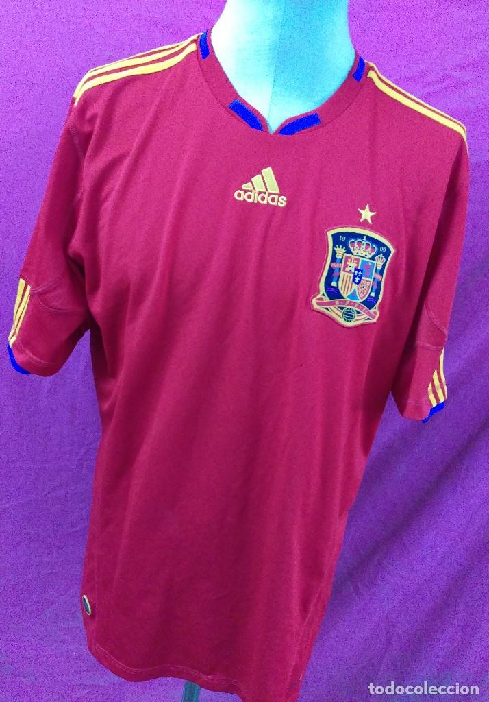 Colecionismo desportivo: Camiseta futbol original Adidas seleccion espa&ntilde;ola Espa&ntilde;a talla XL