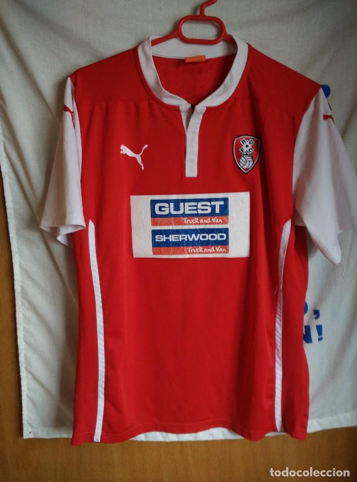 Colecionismo desportivo: Original | Futbol | Talla L | Camiseta del Rotherham #14 MATCH WORN
