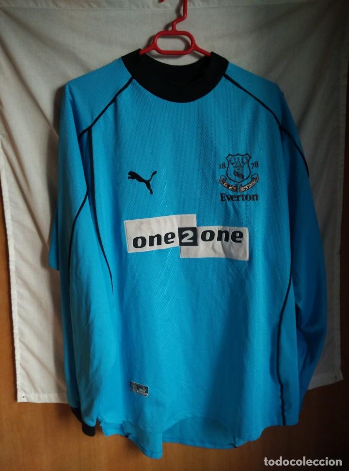 Colecionismo desportivo: Original | Futbol | Talla XL | Camiseta del Everton #1 match worn
