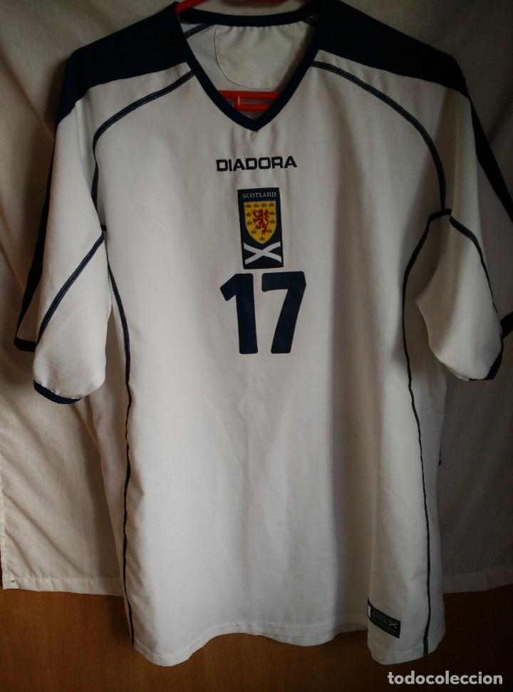 Coleccionismo deportivo: Original | Futbol | Talla XL | Camiseta de la seleccion de Escocia #17 match worn