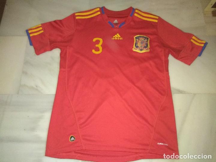 Sports collectibles: Camiseta de f&uacute;tbol Espa&ntilde;a pique 3